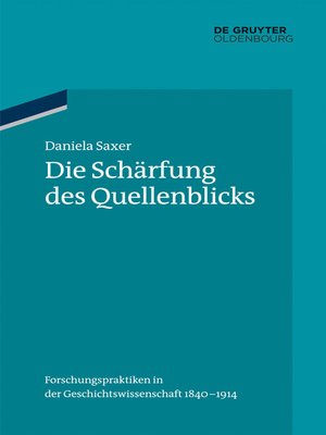 cover image of Die Schärfung des Quellenblicks